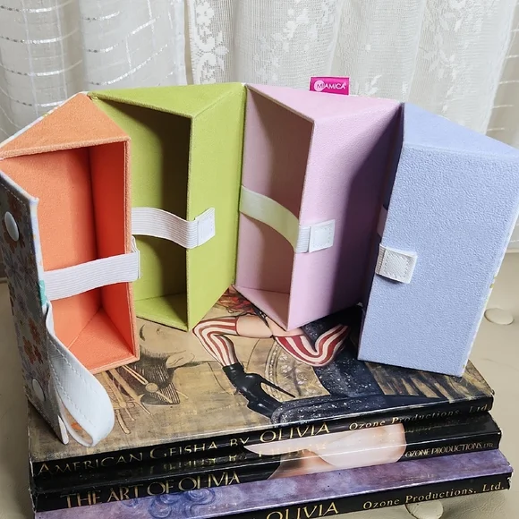 NWOT Foldable 4 Slot Eye‎ & Sun Glasses Storage Box Snaps Close Great For Travel - Picture 2 of 9